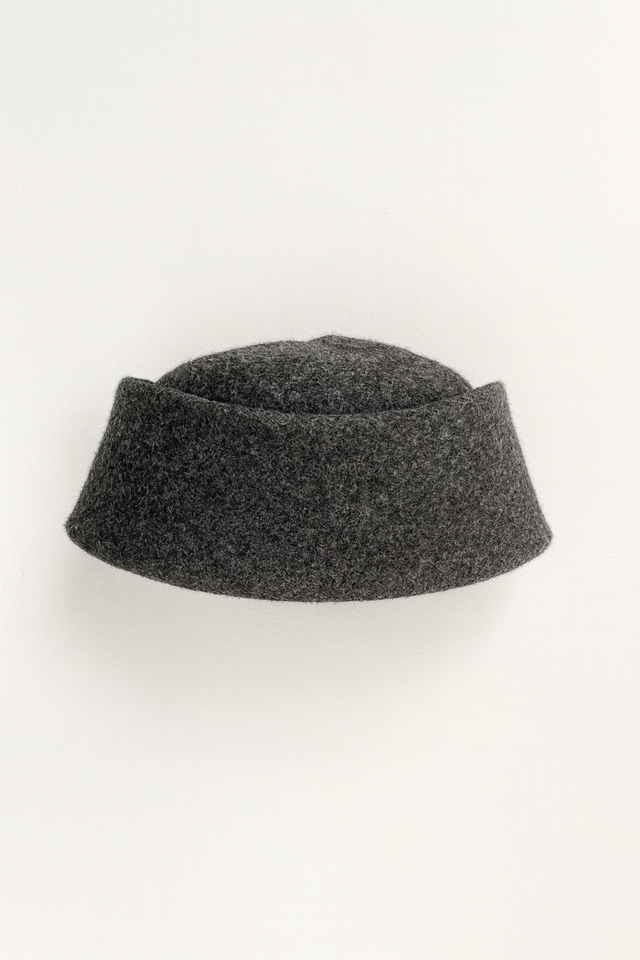 boiled wool hat grey melange
