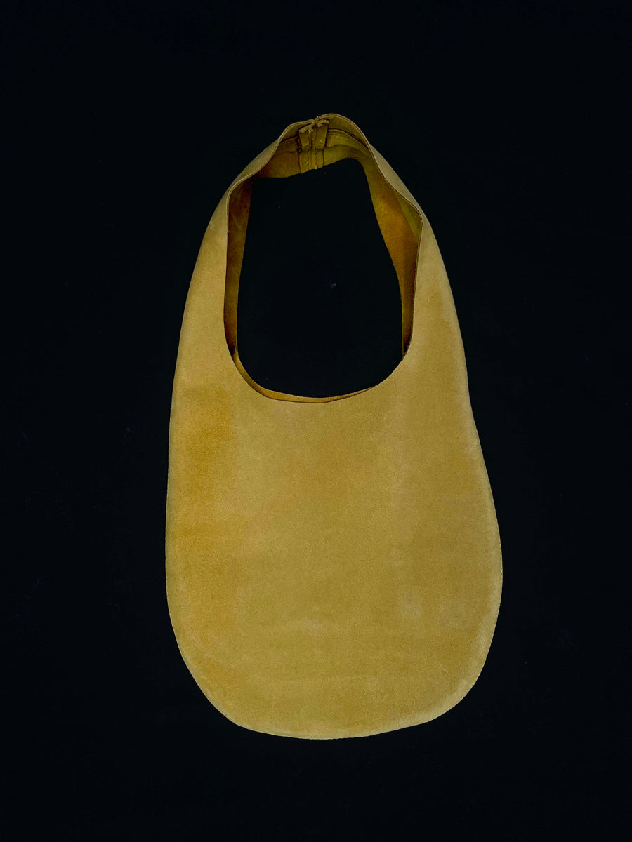 mini tote suede lemon