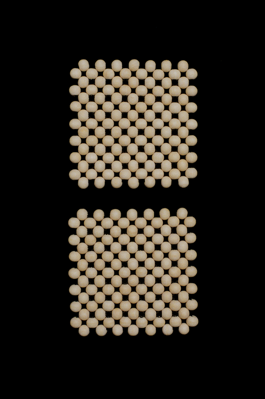 coaster set small natural black