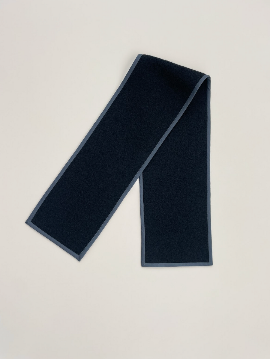 mini boiled wool scarf lava